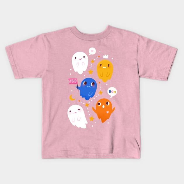 Ghosts Kids T-Shirt by Freeminds